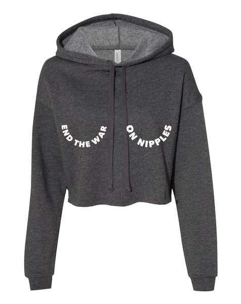 End The War On Nipples Crop Hoodie