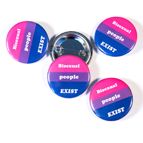 Bisexual People Exist Button
