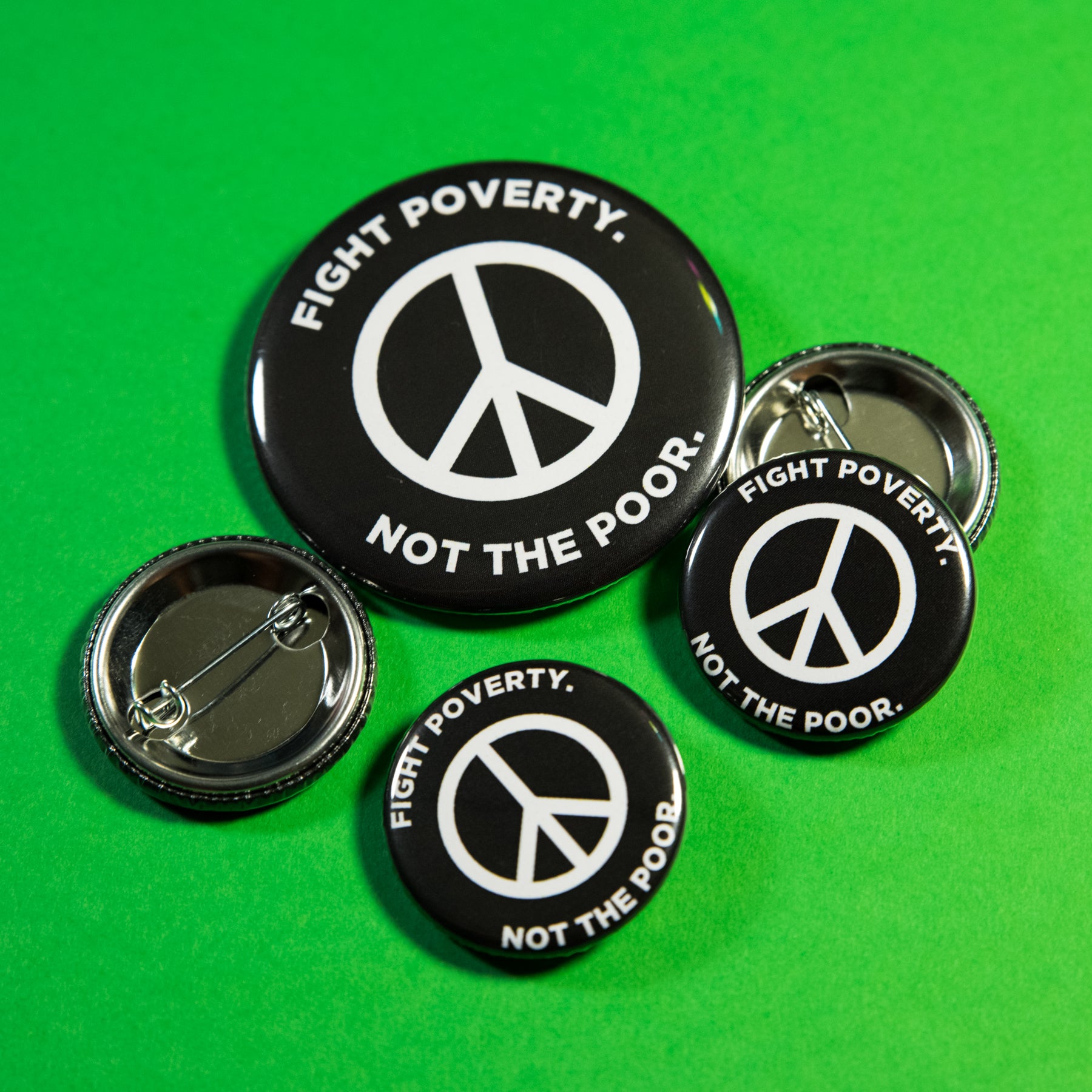Fight Poverty Not The Poor Button