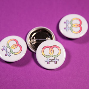 Lesbian Symbol Button