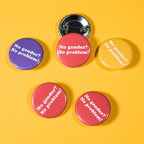 No Gender No Problem Button
